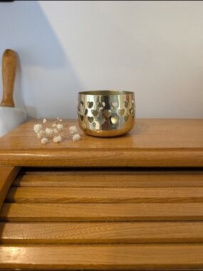 Vintage Brass Heart Candle Holder – Cottagecore Chic Decor